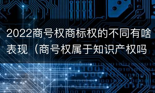 2022商号权商标权的不同有啥表现（商号权属于知识产权吗）