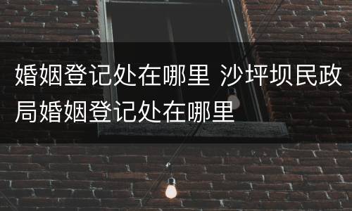 婚姻登记处在哪里 沙坪坝民政局婚姻登记处在哪里