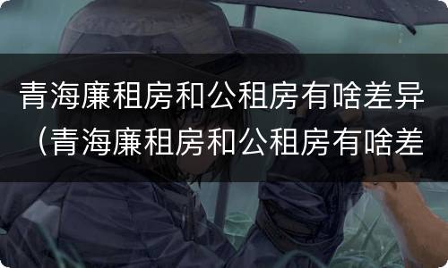 青海廉租房和公租房有啥差异（青海廉租房和公租房有啥差异嘛）