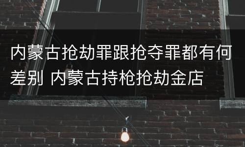 内蒙古抢劫罪跟抢夺罪都有何差别 内蒙古持枪抢劫金店