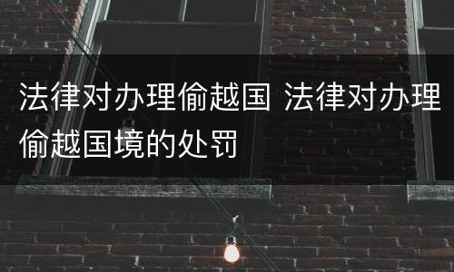 法律对办理偷越国 法律对办理偷越国境的处罚