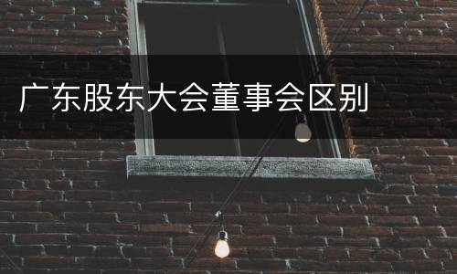 广东股东大会董事会区别