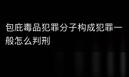 包庇毒品犯罪分子构成犯罪一般怎么判刑