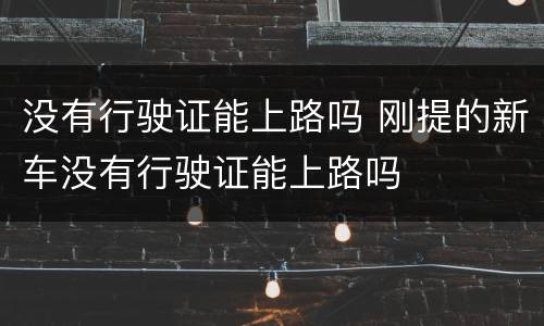 没有行驶证能上路吗 刚提的新车没有行驶证能上路吗