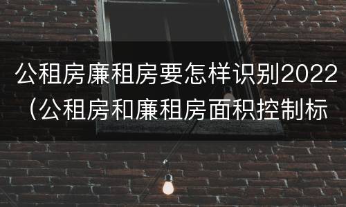 公租房廉租房要怎样识别2022（公租房和廉租房面积控制标准）