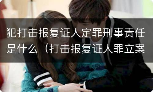 犯打击报复证人定罪刑事责任是什么（打击报复证人罪立案标准）