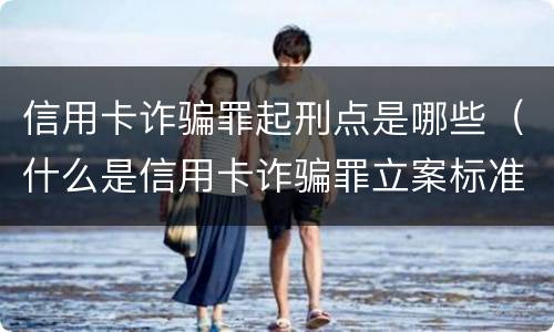 信用卡诈骗罪起刑点是哪些（什么是信用卡诈骗罪立案标准）