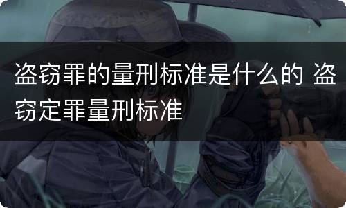 盗窃罪的量刑标准是什么的 盗窃定罪量刑标准
