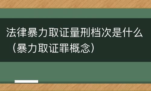 法律暴力取证量刑档次是什么（暴力取证罪概念）