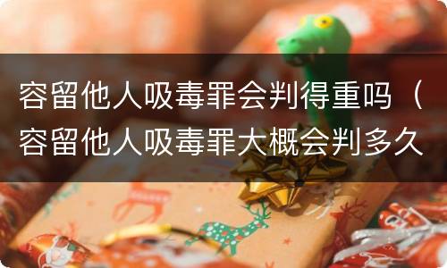 容留他人吸毒罪会判得重吗（容留他人吸毒罪大概会判多久呢）