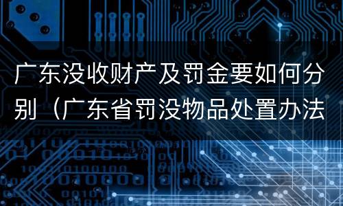 广东没收财产及罚金要如何分别（广东省罚没物品处置办法）