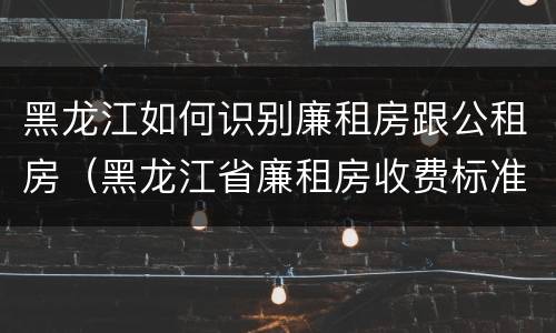 黑龙江如何识别廉租房跟公租房（黑龙江省廉租房收费标准是多少）