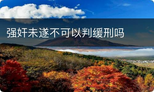 强奸未遂不可以判缓刑吗