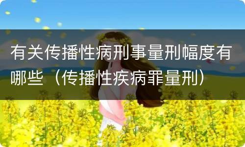 有关传播性病刑事量刑幅度有哪些（传播性疾病罪量刑）