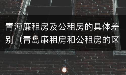 青海廉租房及公租房的具体差别（青岛廉租房和公租房的区别）