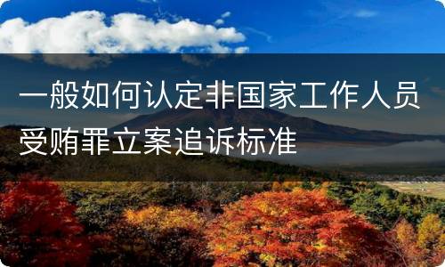 一般如何认定非国家工作人员受贿罪立案追诉标准