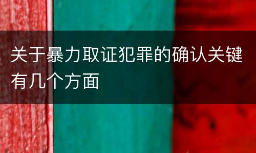 关于暴力取证犯罪的确认关键有几个方面