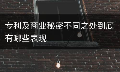 专利及商业秘密不同之处到底有哪些表现