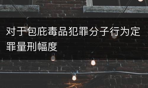 对于包庇毒品犯罪分子行为定罪量刑幅度