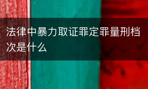 法律中暴力取证罪定罪量刑档次是什么