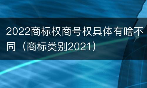 2022商标权商号权具体有啥不同（商标类别2021）