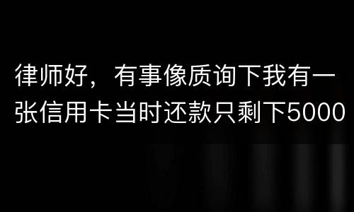 律师好，有事像质询下我有一张信用卡当时还款只剩下5000现在升到20000怎么办
