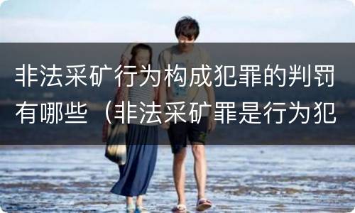 非法采矿行为构成犯罪的判罚有哪些（非法采矿罪是行为犯吗）
