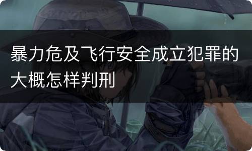 暴力危及飞行安全成立犯罪的大概怎样判刑