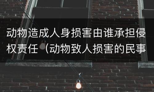 动物造成人身损害由谁承担侵权责任（动物致人损害的民事责任）