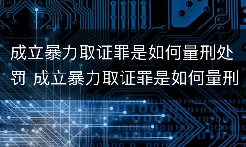 成立暴力取证罪是如何量刑处罚 成立暴力取证罪是如何量刑处罚的