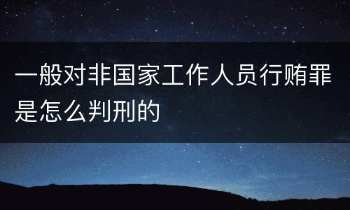 一般对非国家工作人员行贿罪是怎么判刑的