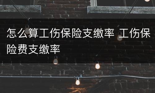 怎么算工伤保险支缴率 工伤保险费支缴率
