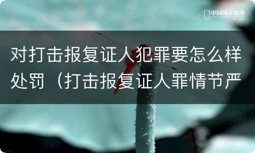 对打击报复证人犯罪要怎么样处罚（打击报复证人罪情节严重）