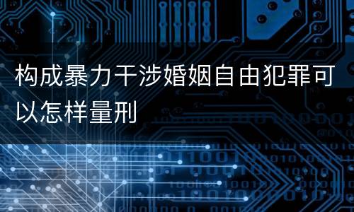 构成暴力干涉婚姻自由犯罪可以怎样量刑