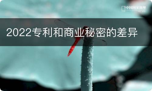 2022专利和商业秘密的差异
