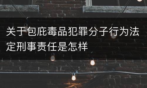 关于包庇毒品犯罪分子行为法定刑事责任是怎样