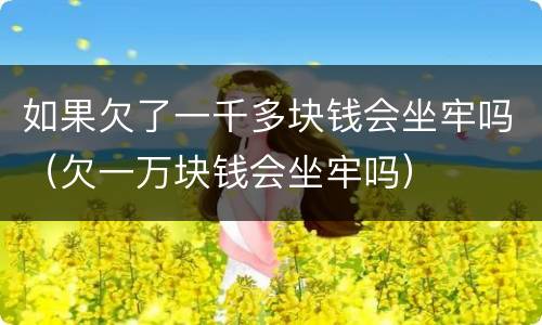 如果欠了一千多块钱会坐牢吗（欠一万块钱会坐牢吗）
