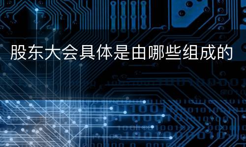股东大会具体是由哪些组成的