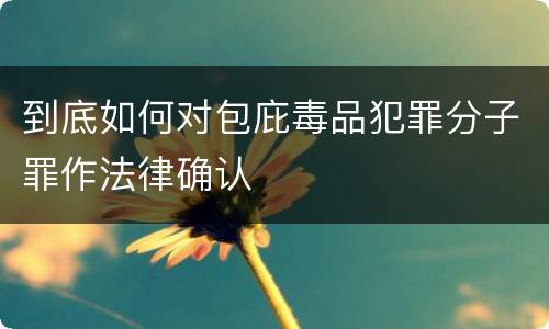 到底如何对包庇毒品犯罪分子罪作法律确认