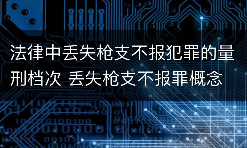法律中丢失枪支不报犯罪的量刑档次 丢失枪支不报罪概念
