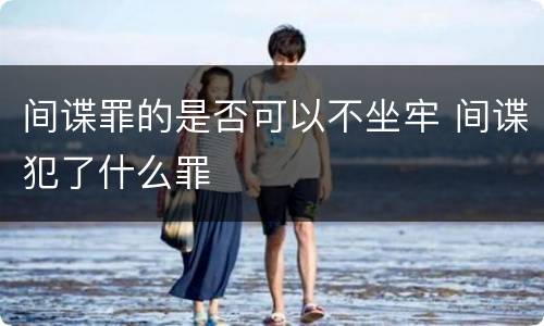 间谍罪的是否可以不坐牢 间谍犯了什么罪