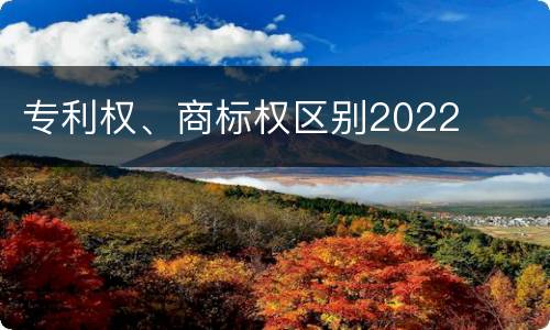 专利权、商标权区别2022