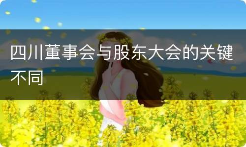 四川董事会与股东大会的关键不同