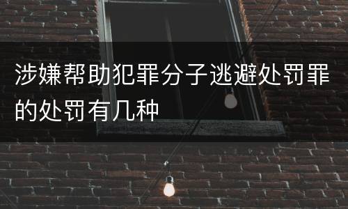 涉嫌帮助犯罪分子逃避处罚罪的处罚有几种