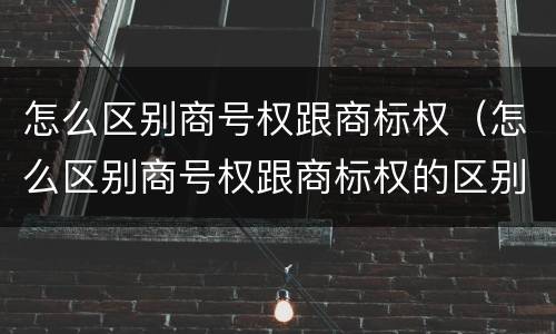 怎么区别商号权跟商标权（怎么区别商号权跟商标权的区别）