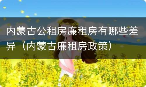 内蒙古公租房廉租房有哪些差异（内蒙古廉租房政策）