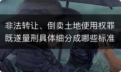 非法转让、倒卖土地使用权罪既遂量刑具体细分成哪些标准