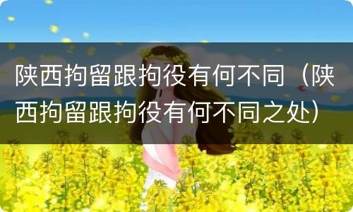 陕西拘留跟拘役有何不同（陕西拘留跟拘役有何不同之处）