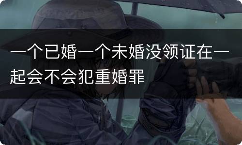 一个已婚一个未婚没领证在一起会不会犯重婚罪