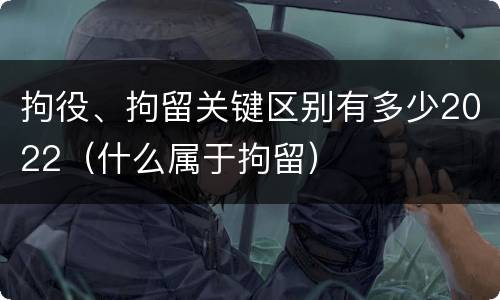 拘役、拘留关键区别有多少2022（什么属于拘留）